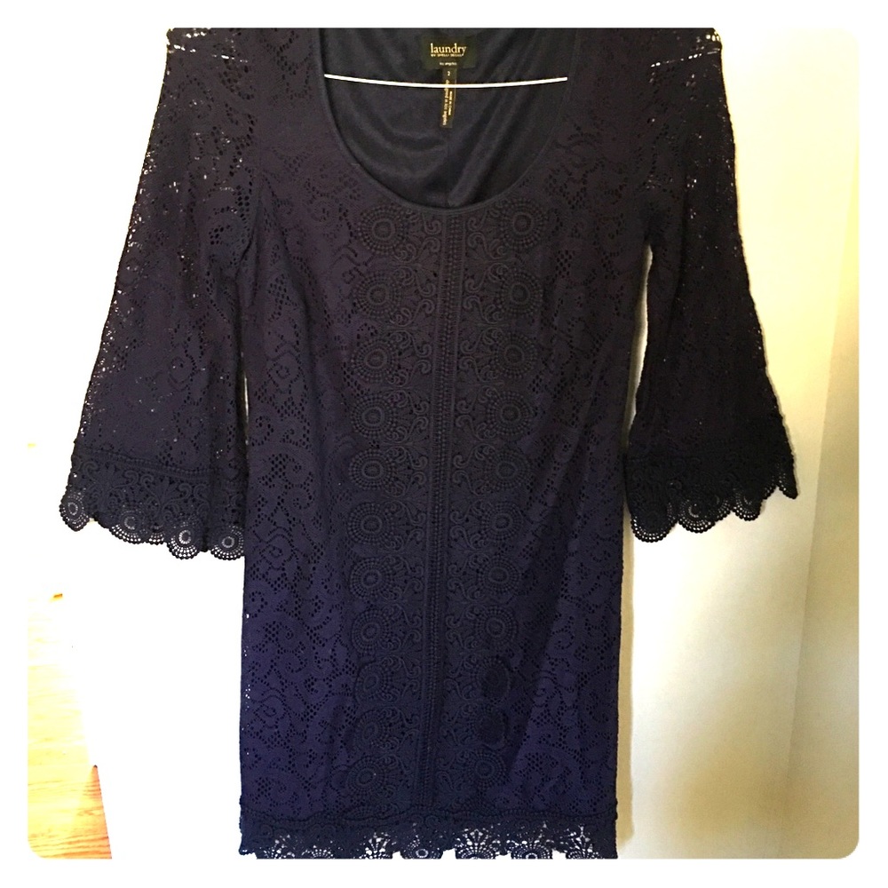Laundry by shelli segal Navy Mini shift dress